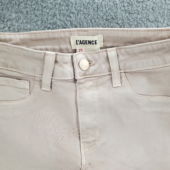 L'AGENCE Marguerite Skinny High Rise Jeans Biscuit - Picture 4 of 13
